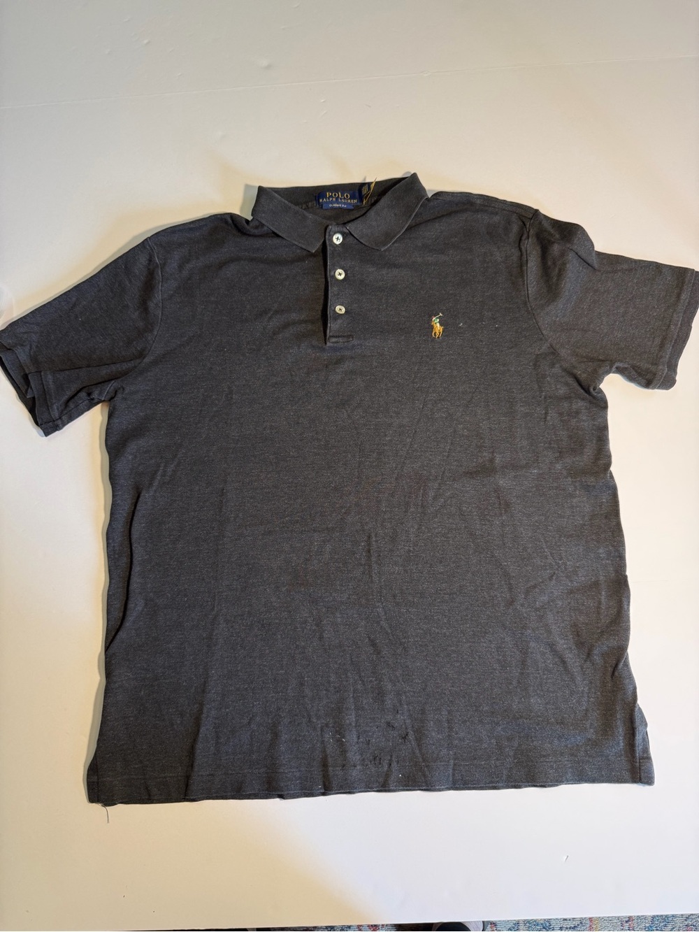 Title: Polo Ralph Lauren Charcoal Grey Short Sleeve Polo Shirt Men's M Classic